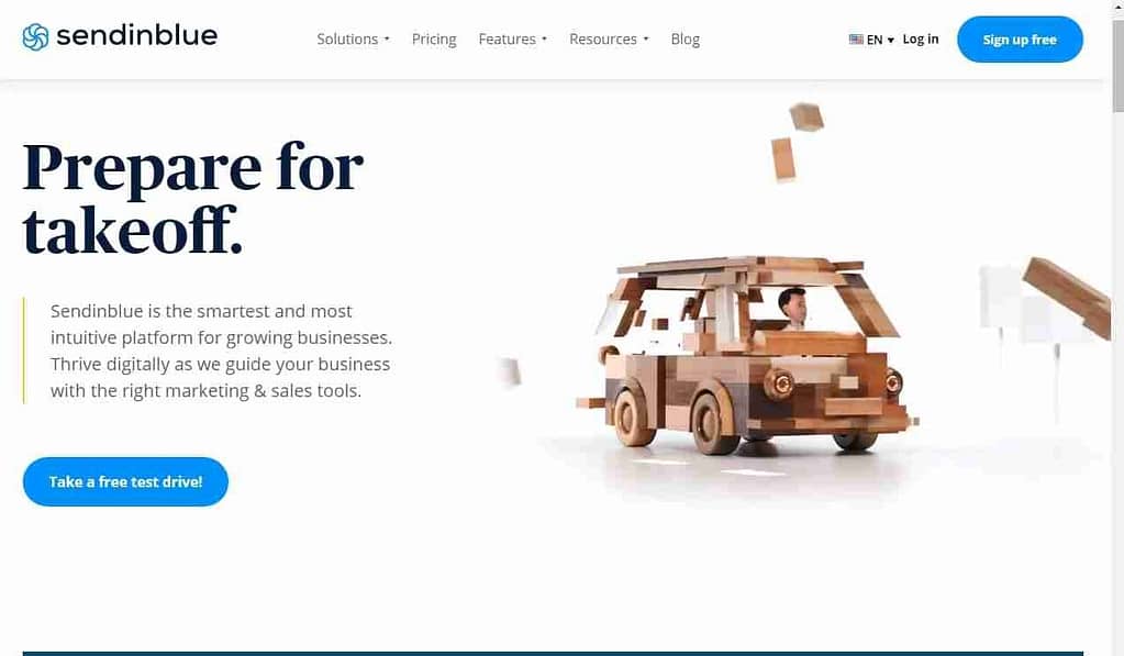 SENDINBLUE SIGN UP PAGE