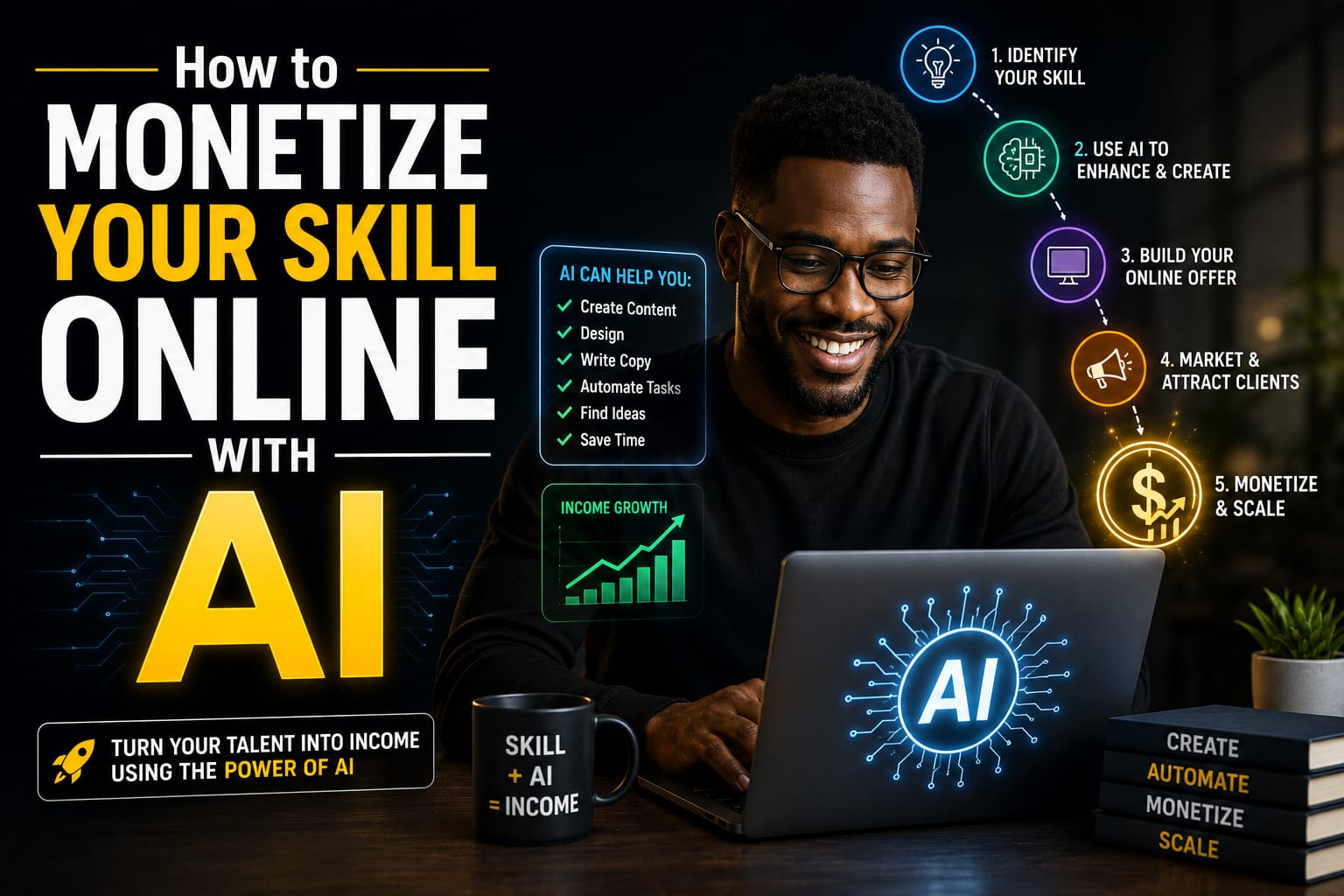 You are currently viewing How to monetize your skill online with AI