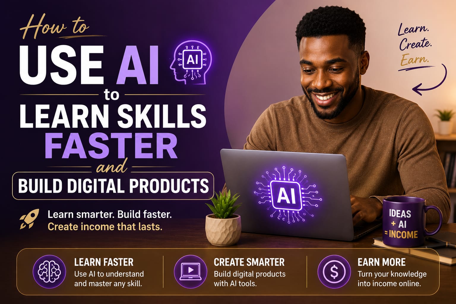 You are currently viewing How to Use AI to Learn Skills Faster and Build Digital Products