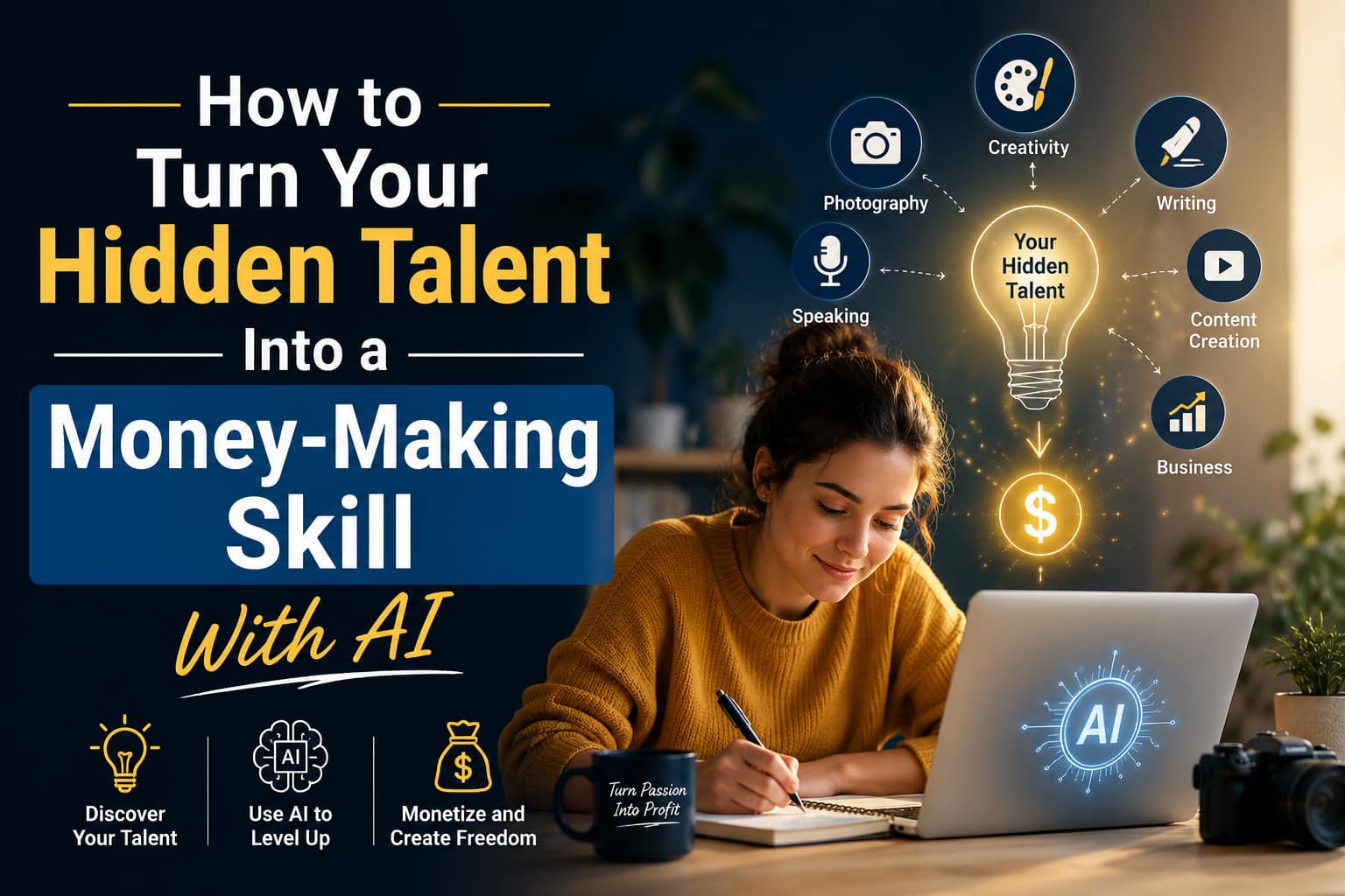 You are currently viewing How to Turn Your Hidden Talent Into a Money-Making Skill With AI