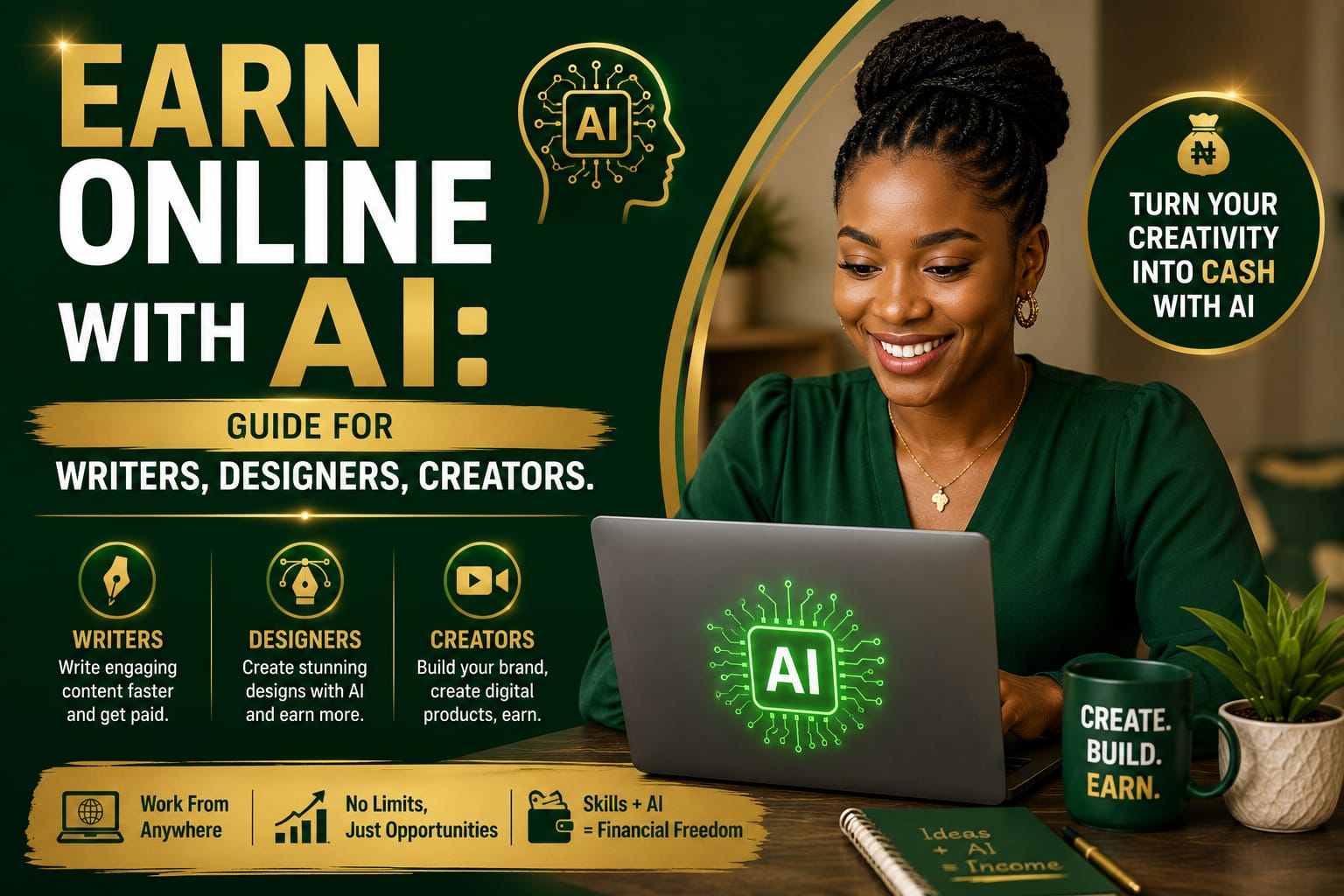 You are currently viewing Earn Online with AI: Guide for Writers, Designers, Creators