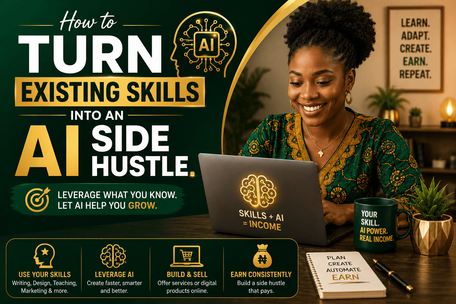 You are currently viewing How to Turn Existing Skills Into an AI Side Hustle