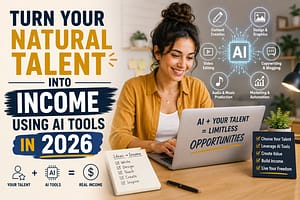 Read more about the article Turn Your Natural Talent Into Income Using AI Tools in 2026