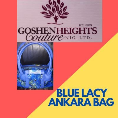 HOW TO MAKE HANDMADE BLUE LACE  ANKARA LEATHER BAG