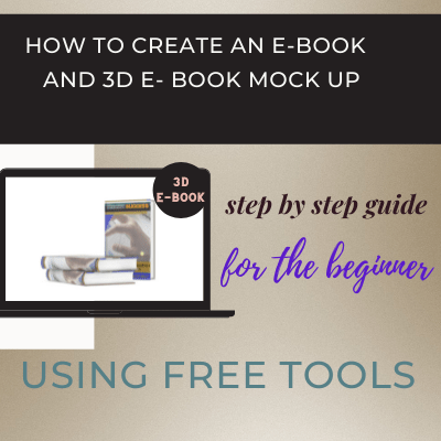 HOW TO CREATE AN E-BOOK WITH 3D MOCK UP FOR THE BEGINNER