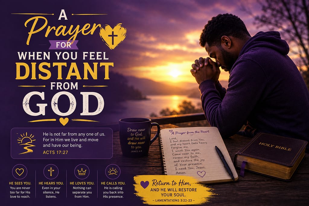 a prayer for when you feel distant from God