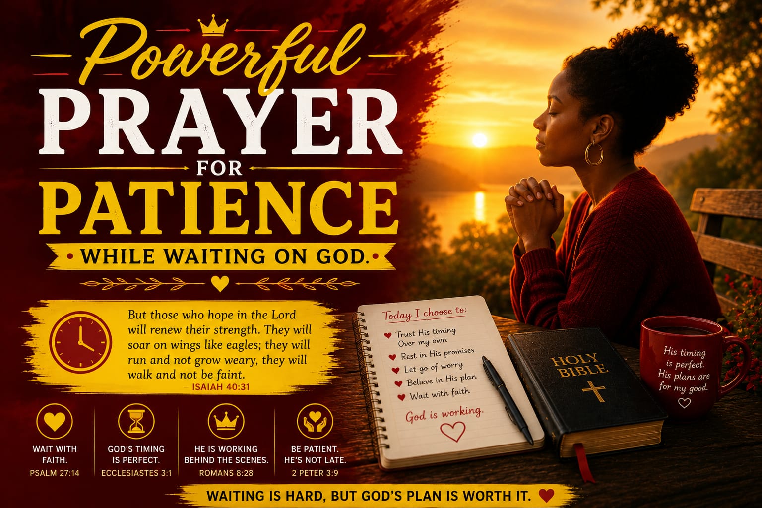 You are currently viewing Powerful Prayer for Patience While Waiting on God