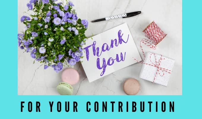 THANK YOU FOR YOUR CONTRIBUTION