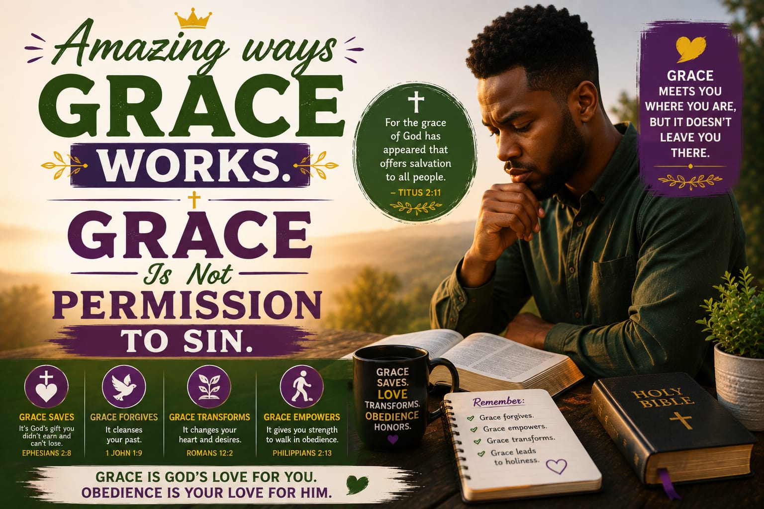 You are currently viewing Amazing ways grace works. Grace Is Not Permission to Sin: